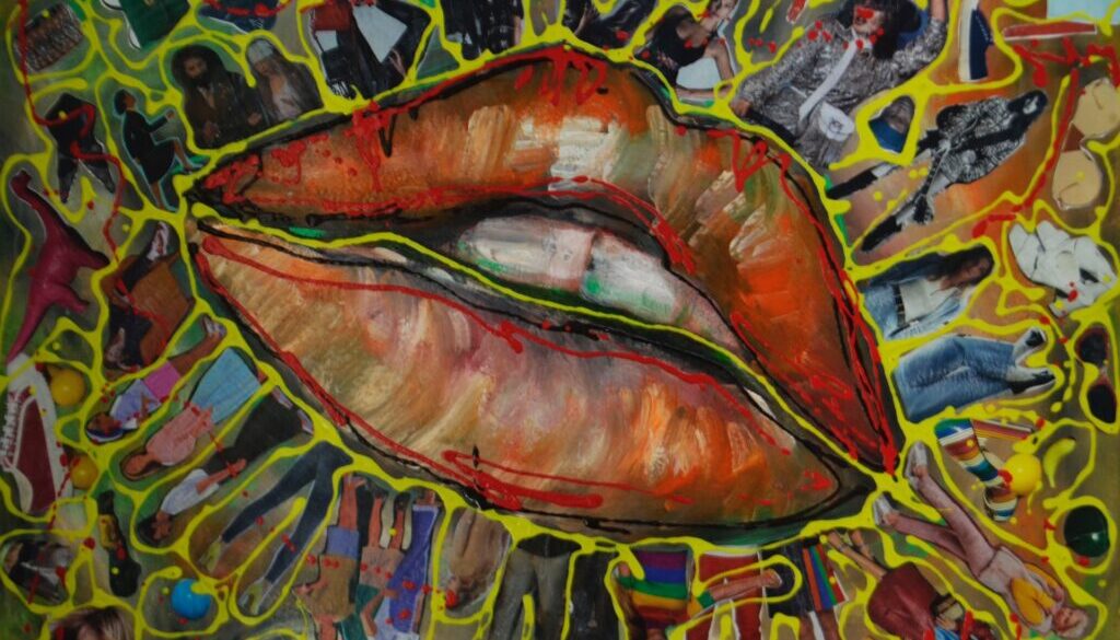 Titolo-Lips-cm.-90x60-collage-olio-su-tela-tecnica-mista